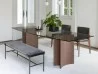 The Alan dining table with transparent glass top