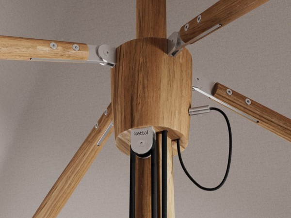 Details of the Paladin parasol by Kettal